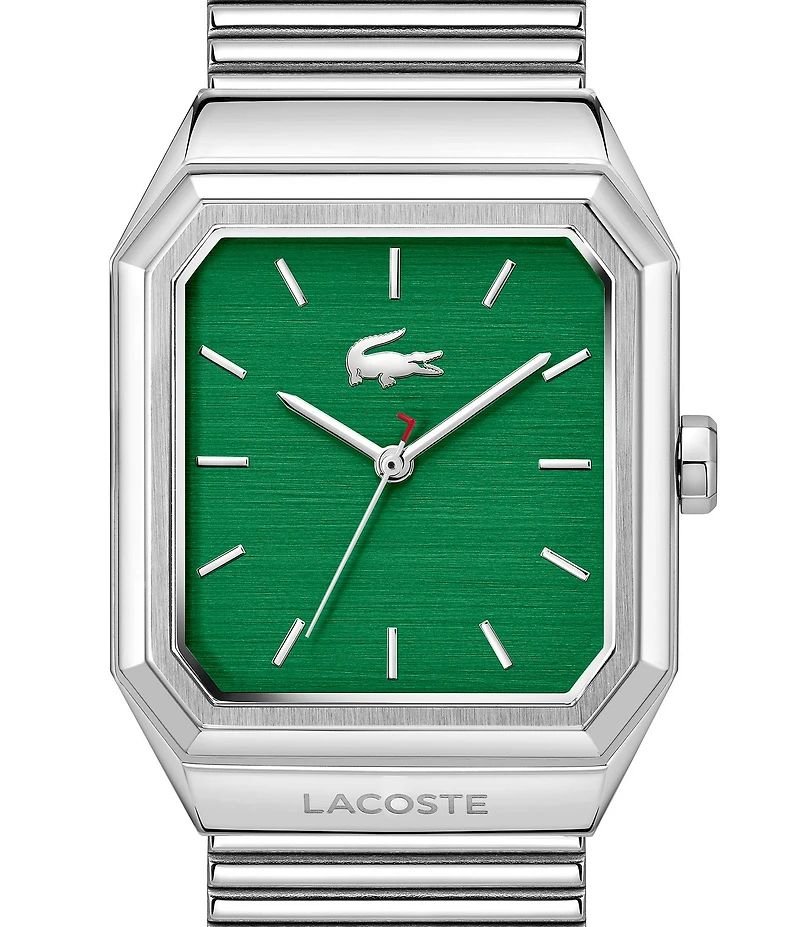 Lacoste Men's Rene Three Hand Stainless Steel Mesh Bracelet Watch