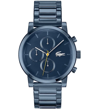 Lacoste Men's Replay Multifunction Blue Tone Stainless Steel Bracelet Watch