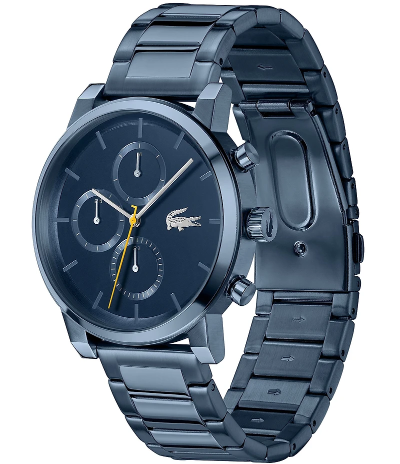 Lacoste Men's Replay Multifunction Blue Tone Stainless Steel Bracelet Watch