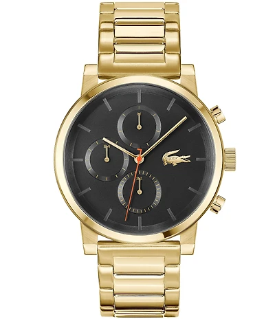 Lacoste Men's Replay Multifunction Gold Tone Stainless Steel Bracelet Watch