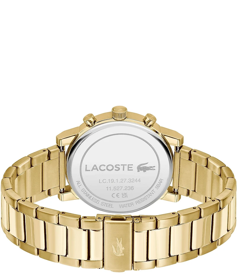 Lacoste Men's Replay Multifunction Gold Tone Stainless Steel Bracelet Watch