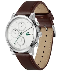 Lacoste Men's Replay Multifunction Leather Strap Watch