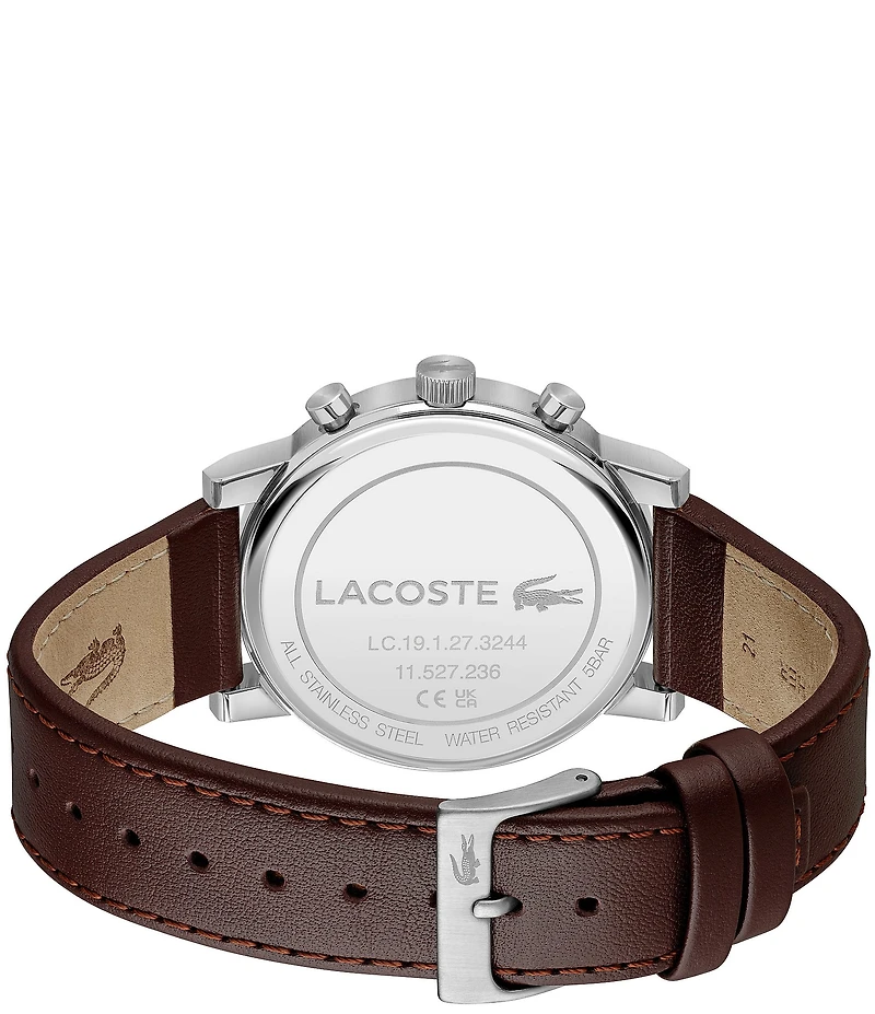 Lacoste Men's Replay Multifunction Leather Strap Watch