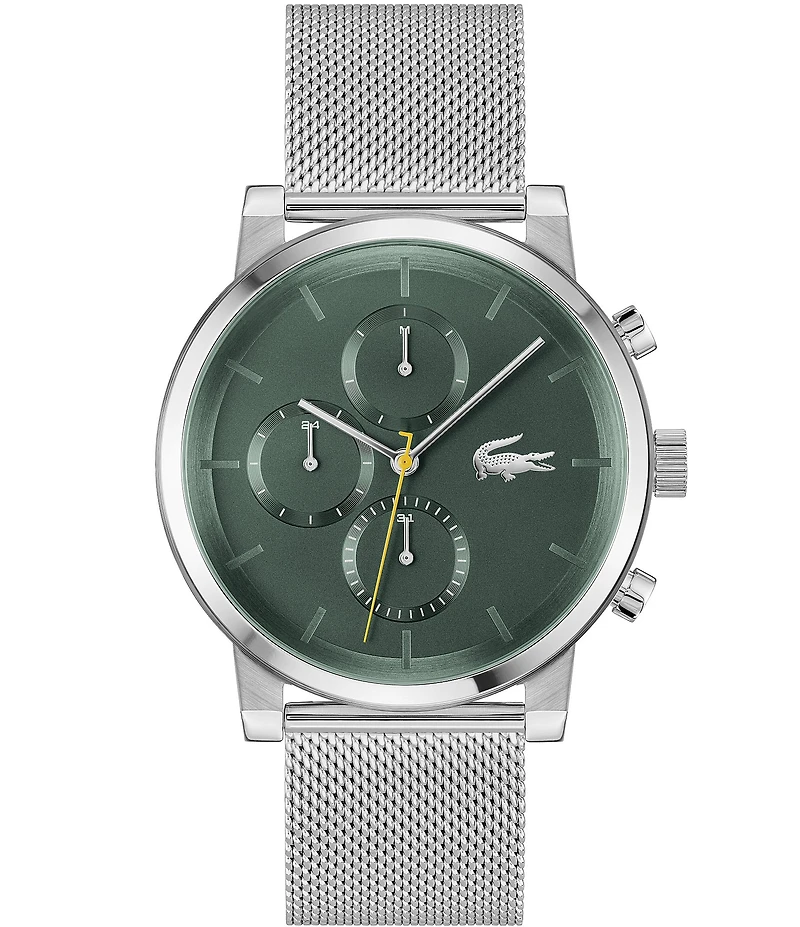 Lacoste Men's Replay Multifunction Stainless Steel Mesh Bracelet Watch