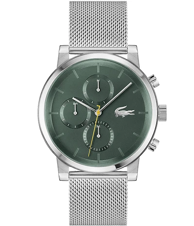 Lacoste Men's Replay Multifunction Stainless Steel Mesh Bracelet Watch