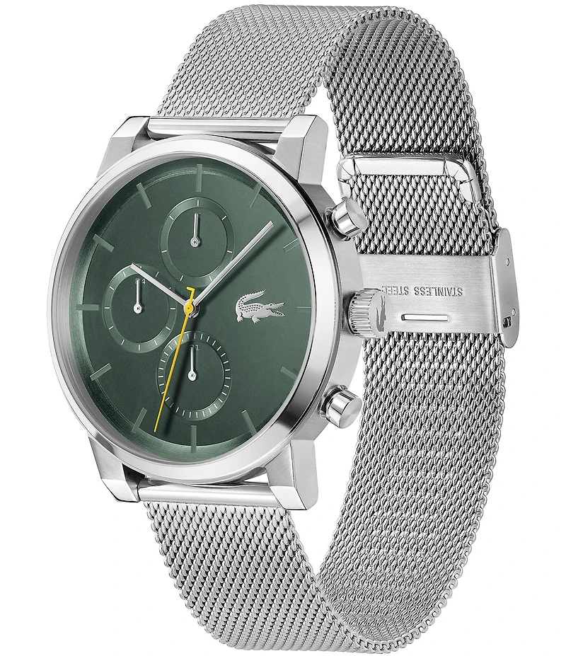 Lacoste Men's Replay Multifunction Stainless Steel Mesh Bracelet Watch