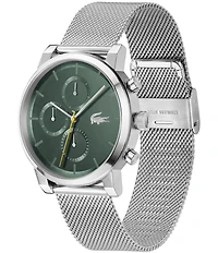 Lacoste Men's Replay Multifunction Stainless Steel Mesh Bracelet Watch