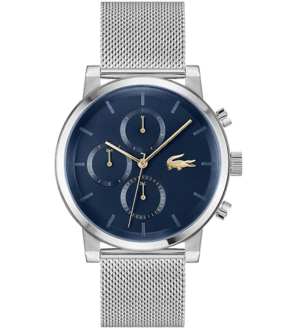 Lacoste Men's Replay Multifunction Stainless Steel Mesh Bracelet Watch