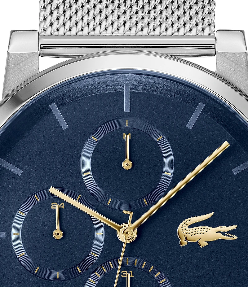 Lacoste Men's Replay Multifunction Stainless Steel Mesh Bracelet Watch