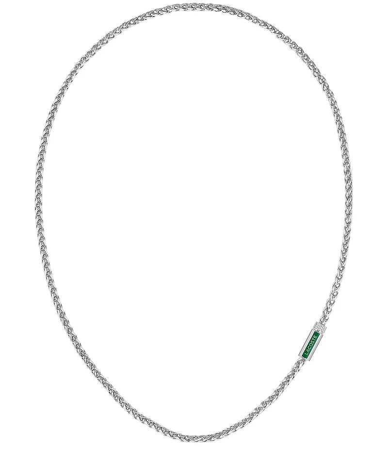 Lacoste Men's Spelt Collection Stainless Steel Chain Necklace