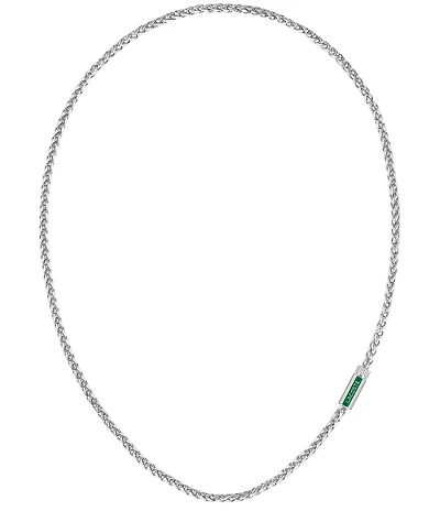 Lacoste Men's Spelt Collection Stainless Steel Chain Necklace