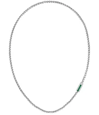 Lacoste Men's Spelt Collection Stainless Steel Chain Necklace