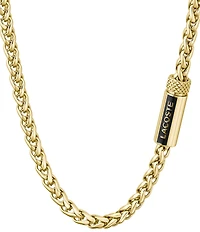Lacoste Men's Spelt Collection Stainless Steel Chain Necklace