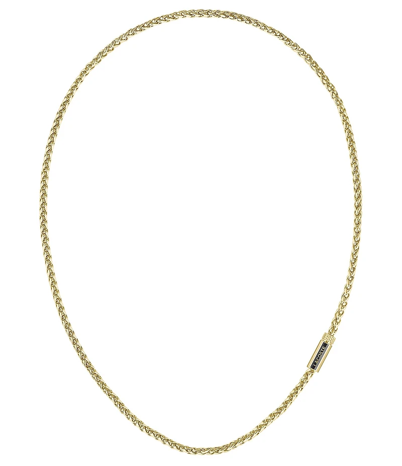 Lacoste Men's Spelt Collection Stainless Steel Chain Necklace