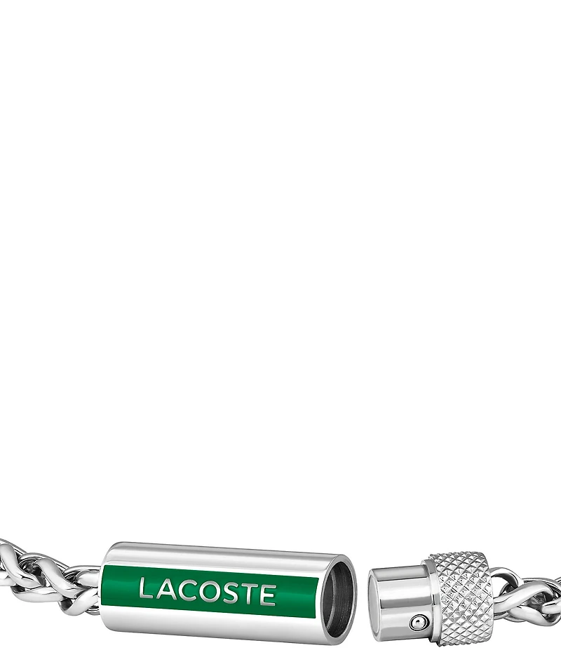 Lacoste Men's Spelt Collection Stainless Steel Line Chain Bracelet