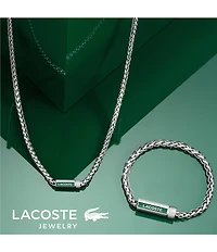 Lacoste Men's Spelt Collection Stainless Steel Line Chain Bracelet