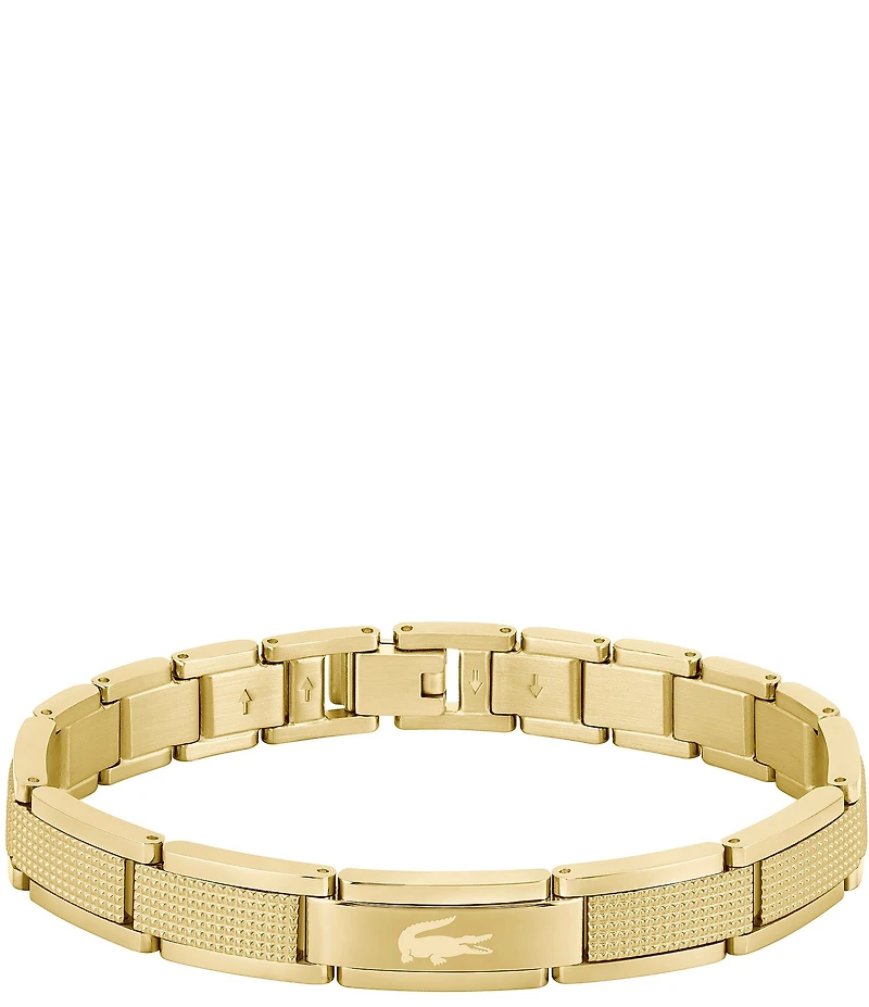 Lacoste Men's Stencil Gold Stainless Steel Chain Bracelet