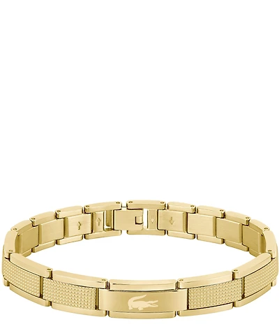 Lacoste Men's Stencil Gold Stainless Steel Chain Bracelet