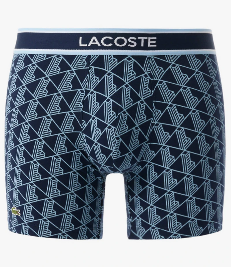 Lacoste Monogram Printed Stretch Jersey 5#double; Boxer Briefs
