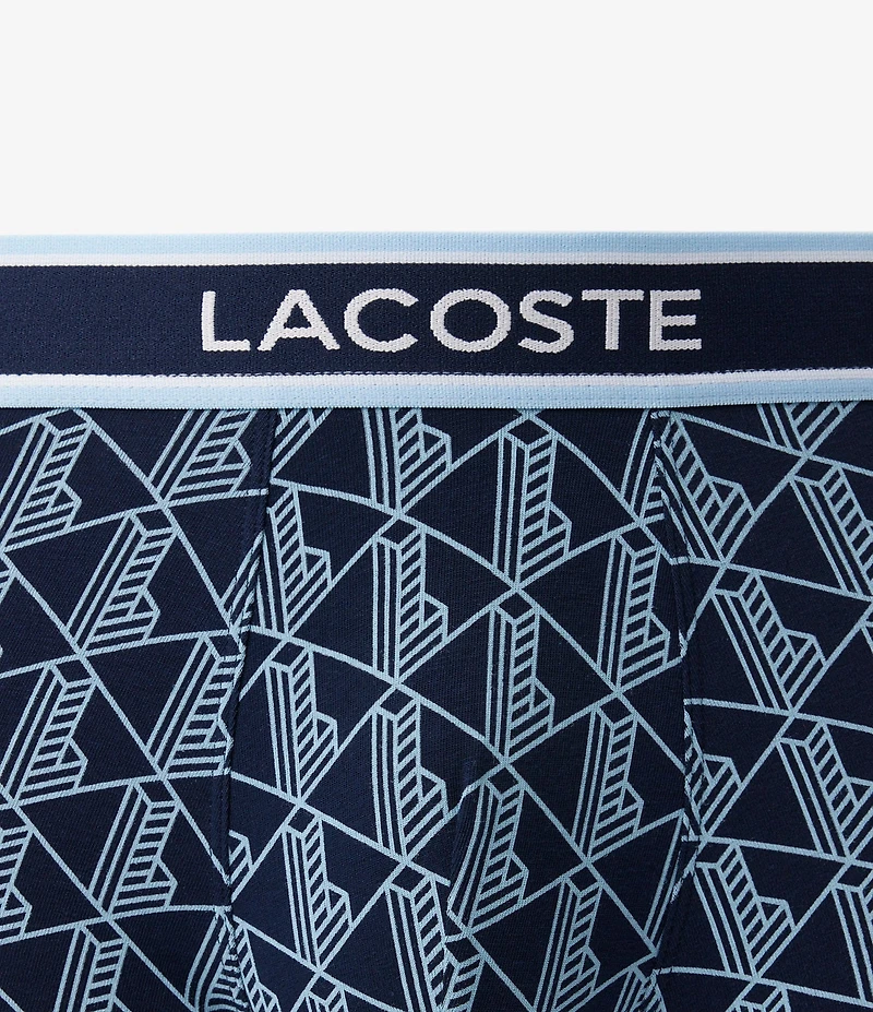 Lacoste Monogram Printed Stretch Jersey 5#double; Boxer Briefs