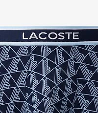 Lacoste Monogram Printed Stretch Jersey 5#double; Boxer Briefs