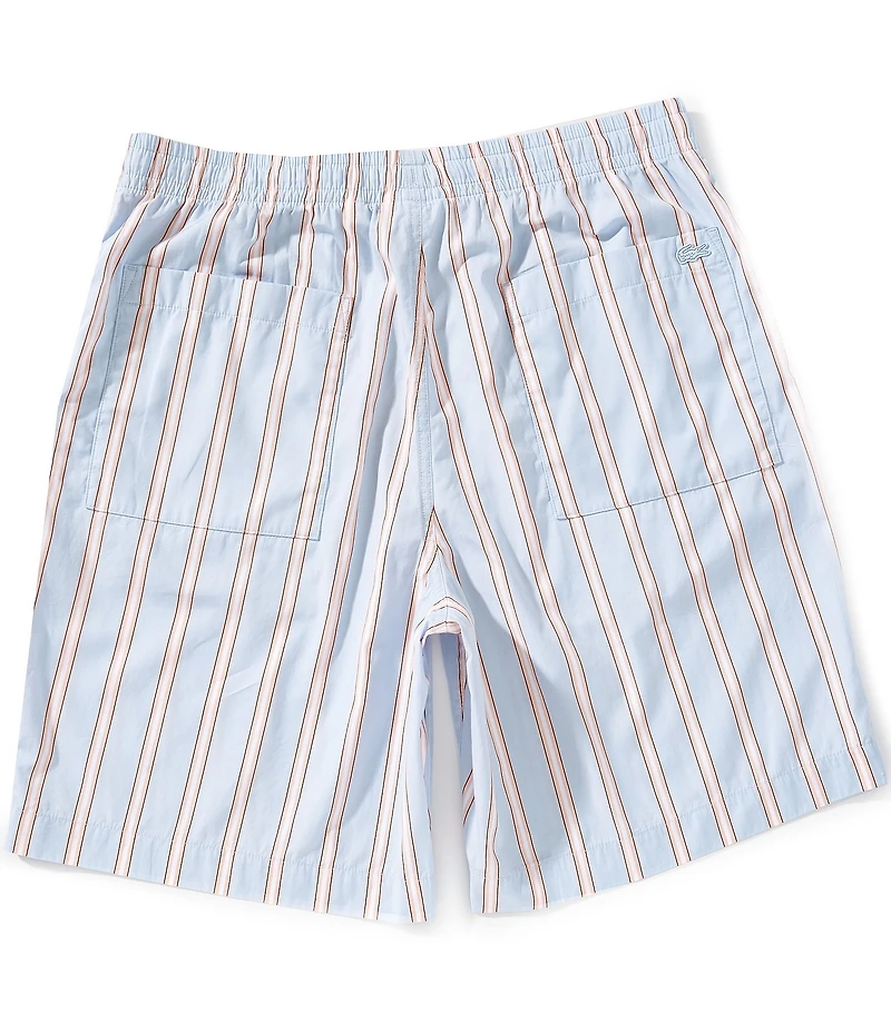 Lacoste Poplin Stripe 8#double; Inseam Shorts