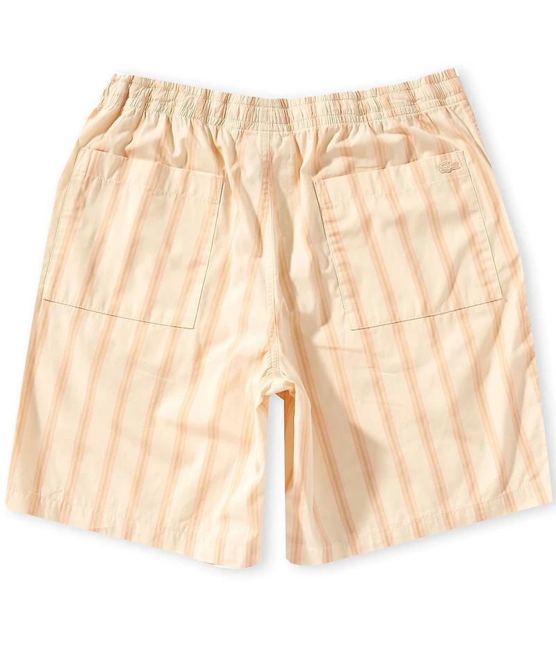 Lacoste Poplin Stripe 8#double; Inseam Shorts