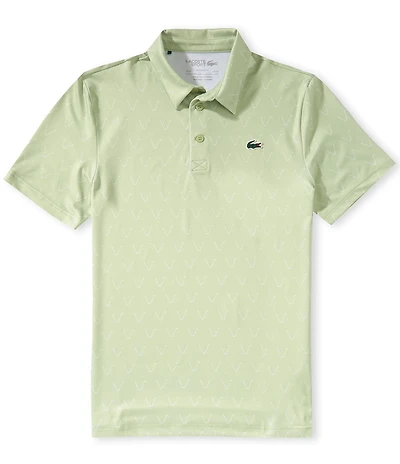 Lacoste Printed Performance Short Sleeve Golf Polo Shirt