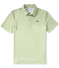 Lacoste Printed Performance Short Sleeve Golf Polo Shirt