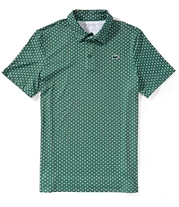 Lacoste Printed Performance Short Sleeve Golf Polo Shirt