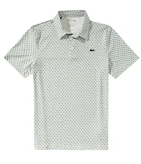 Lacoste Printed Performance Short Sleeve Golf Polo Shirt