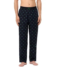 Lacoste Relaxed Fit Crocodile Print Pajama Pants