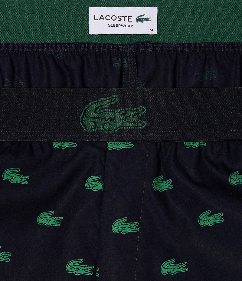 Lacoste Relaxed Fit Crocodile Print Pajama Pants