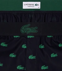 Lacoste Relaxed Fit Crocodile Print Pajama Pants