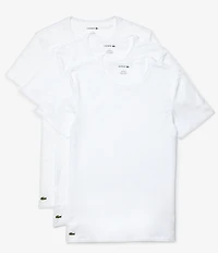 Lacoste Short Sleeve Regular Fit Crew Neck Undershirts 3-Pack