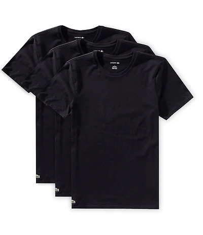 Lacoste Short Sleeve Regular Fit Crew Neck Undershirts 3-Pack