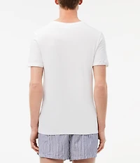 Lacoste Short Sleeve V-Neck Slim Fit Undershirt 3-Pack