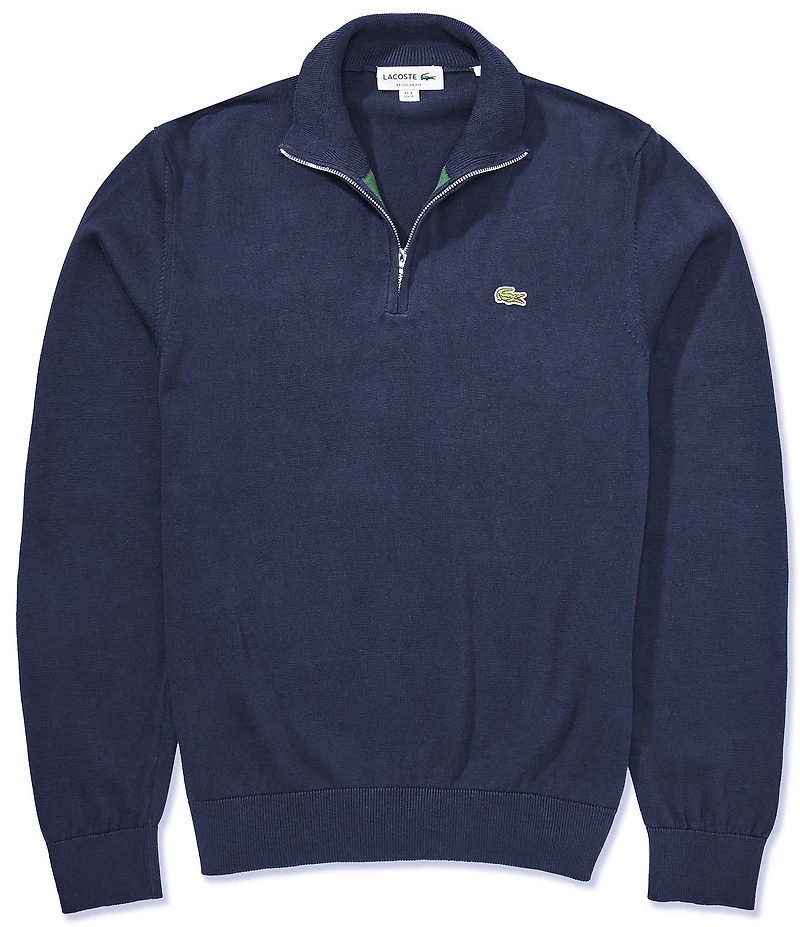 Lacoste Solid Quarter-Zip Pullover
