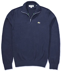 Lacoste Solid Quarter-Zip Pullover