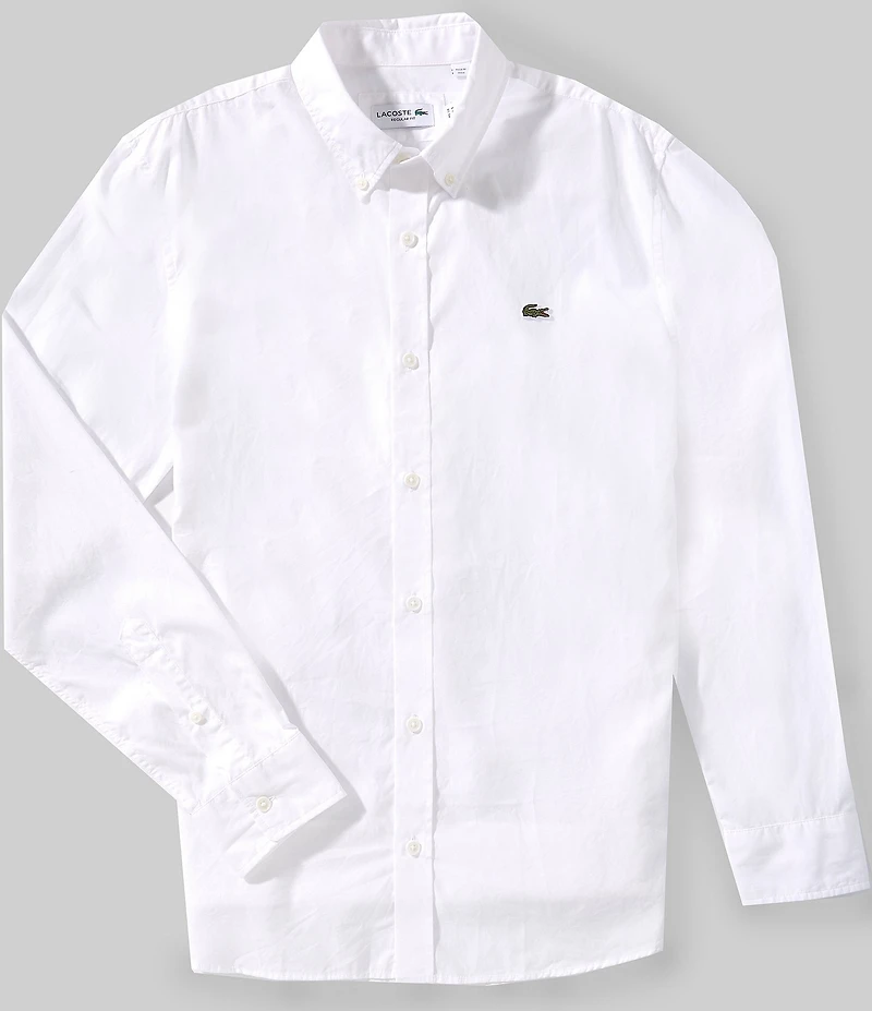 Lacoste Stretch Poplin Long Sleeve Woven Shirt