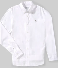 Lacoste Stretch Poplin Long Sleeve Woven Shirt