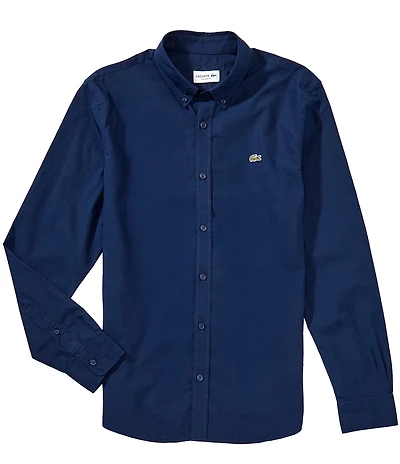 Lacoste Stretch Poplin Long Sleeve Woven Shirt