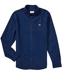 Lacoste Stretch Poplin Long Sleeve Woven Shirt