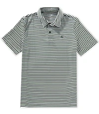 Lacoste Stripe Performance Stretch Short Sleeve Polo Shirt