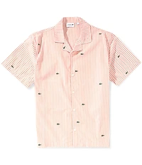 Lacoste Striped Crocodile Printed Pajama Shirt
