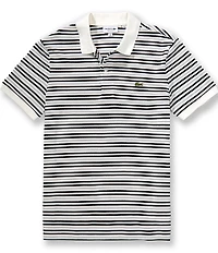 Lacoste Striped Pique Short Sleeve Polo Shirt