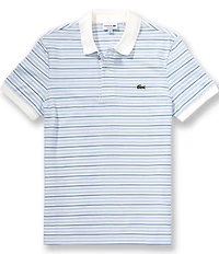 Lacoste Striped Pique Short Sleeve Polo Shirt
