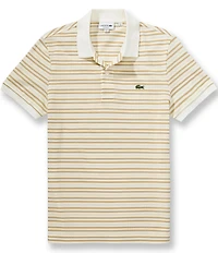 Lacoste Striped Pique Short Sleeve Polo Shirt