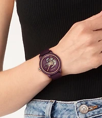 Lacoste Women's 12.12 Automatic Leather Strap Watch