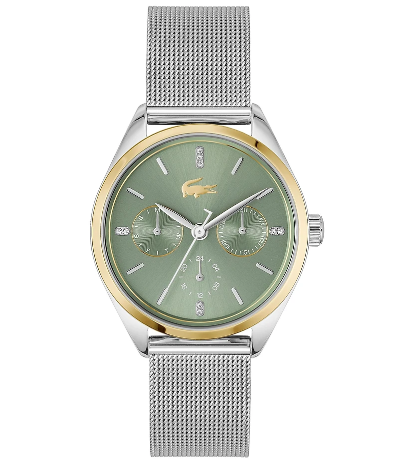 Lacoste Women's Atena Multifunction Stainless Steel Mesh Bracelet Watch